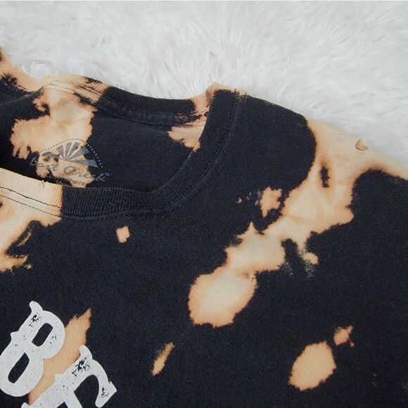 Lost Creek Graphic Tee Tie-dye Rainbow Crop Top Short Sleeve T-Shirt Size L - Picture 4 of 7